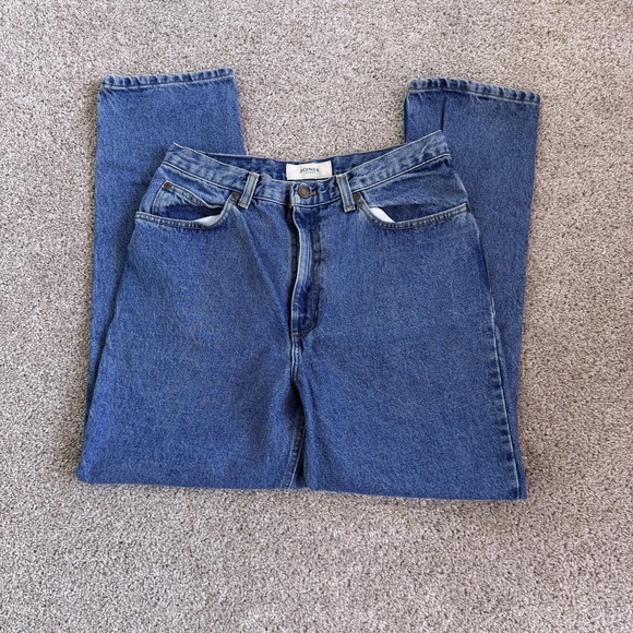 Jones Sport Denim - Jones Sport Straight Jeans Womens 12 Medium Wash Blue High Rise Regular Denim